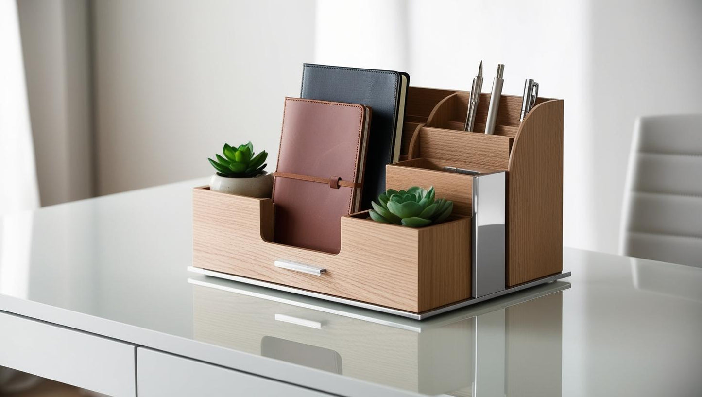 Wood/Stainless Steel Hybrid Organizer